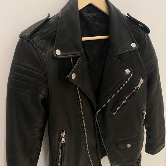 BLK DNM Black Leather Jacket - Picture 2 of 6